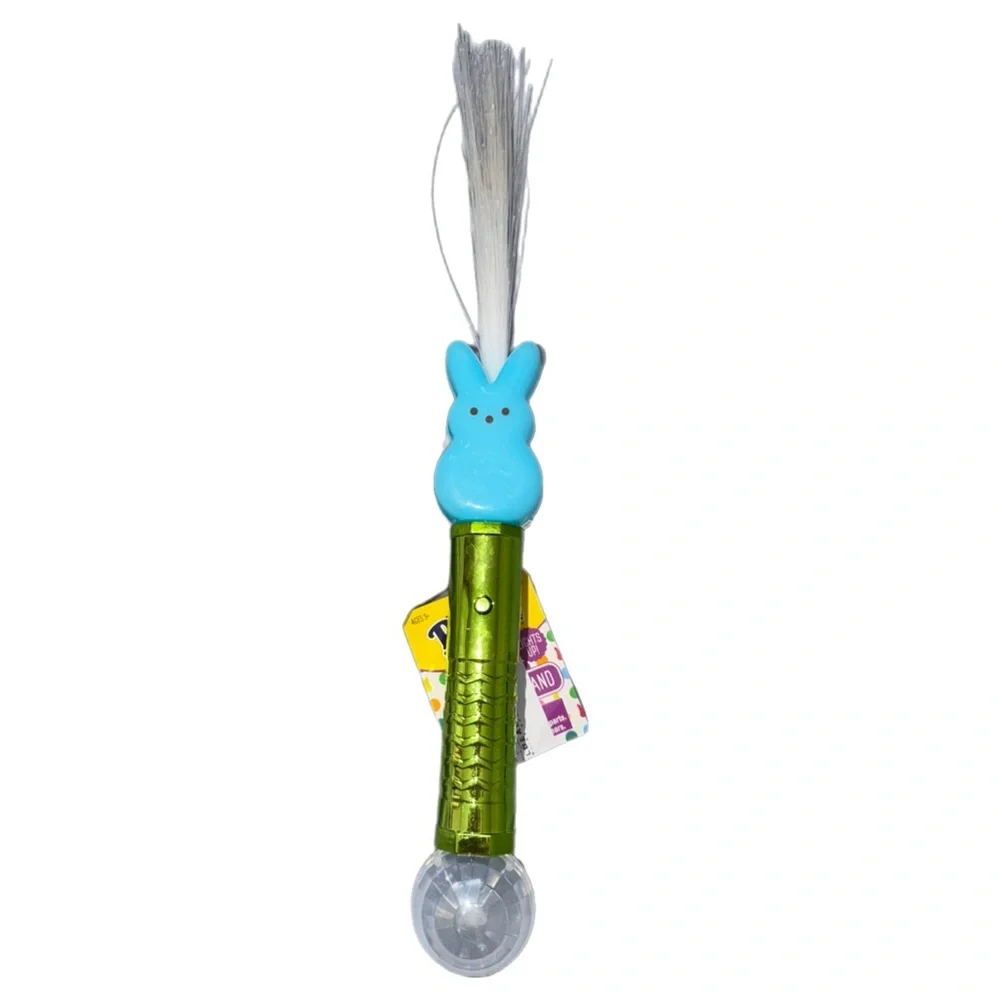 BLUE Easter Peeps Bunny Fiber Optic Light-Up Wand - Picture 4 of 5